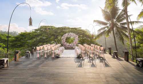 Tree Bar Terrace Ceremony Set Up