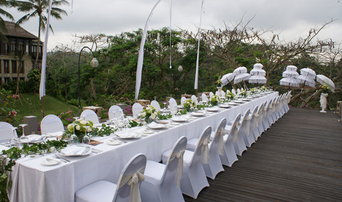 Tree Bar Terrace - Long Table Dinner Set up