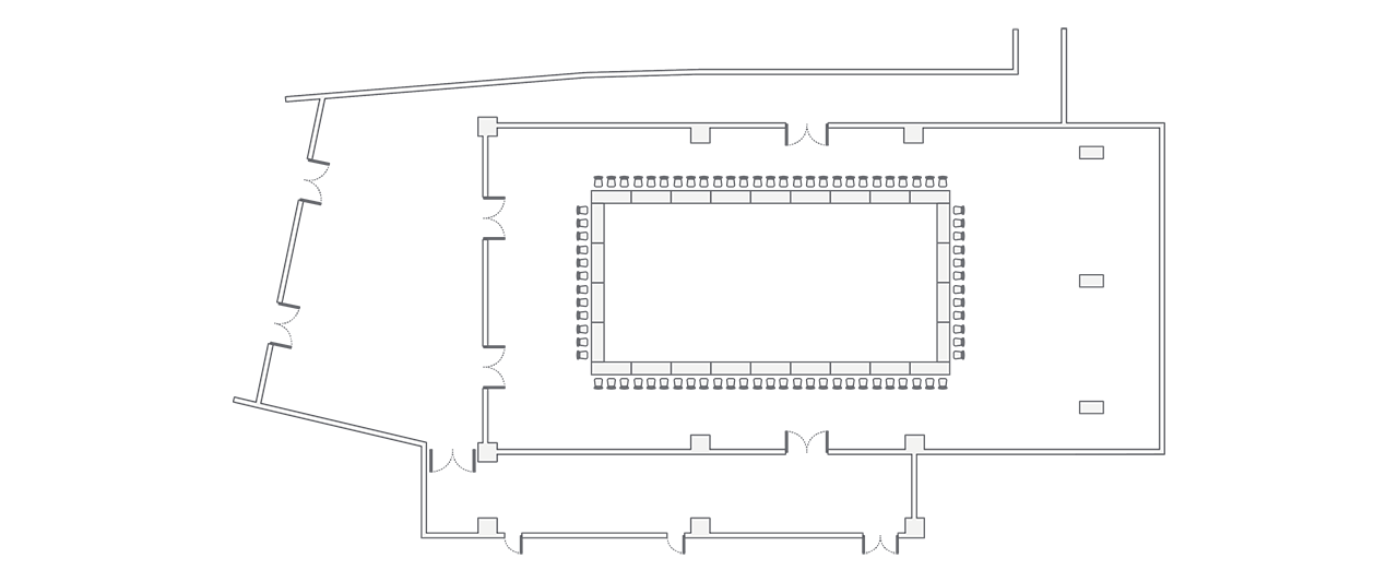 Ballroom boardroom setup