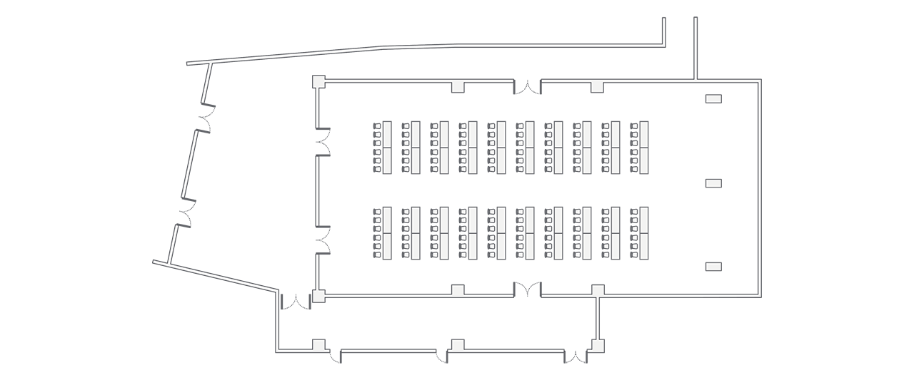 Ballroom classroom setup