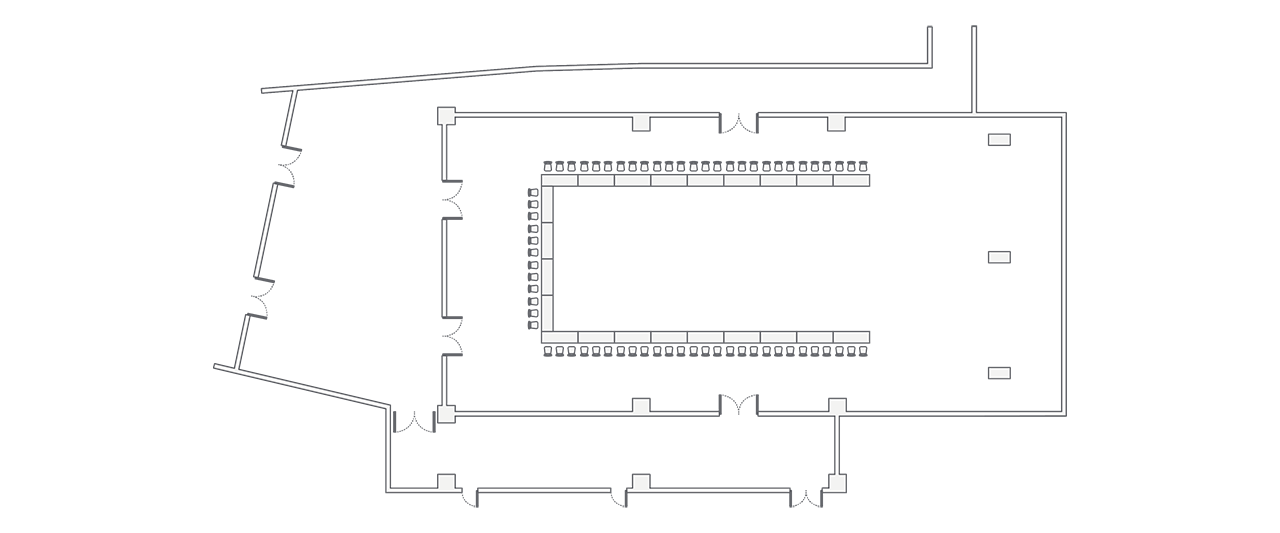 Ballroom u-shape setup