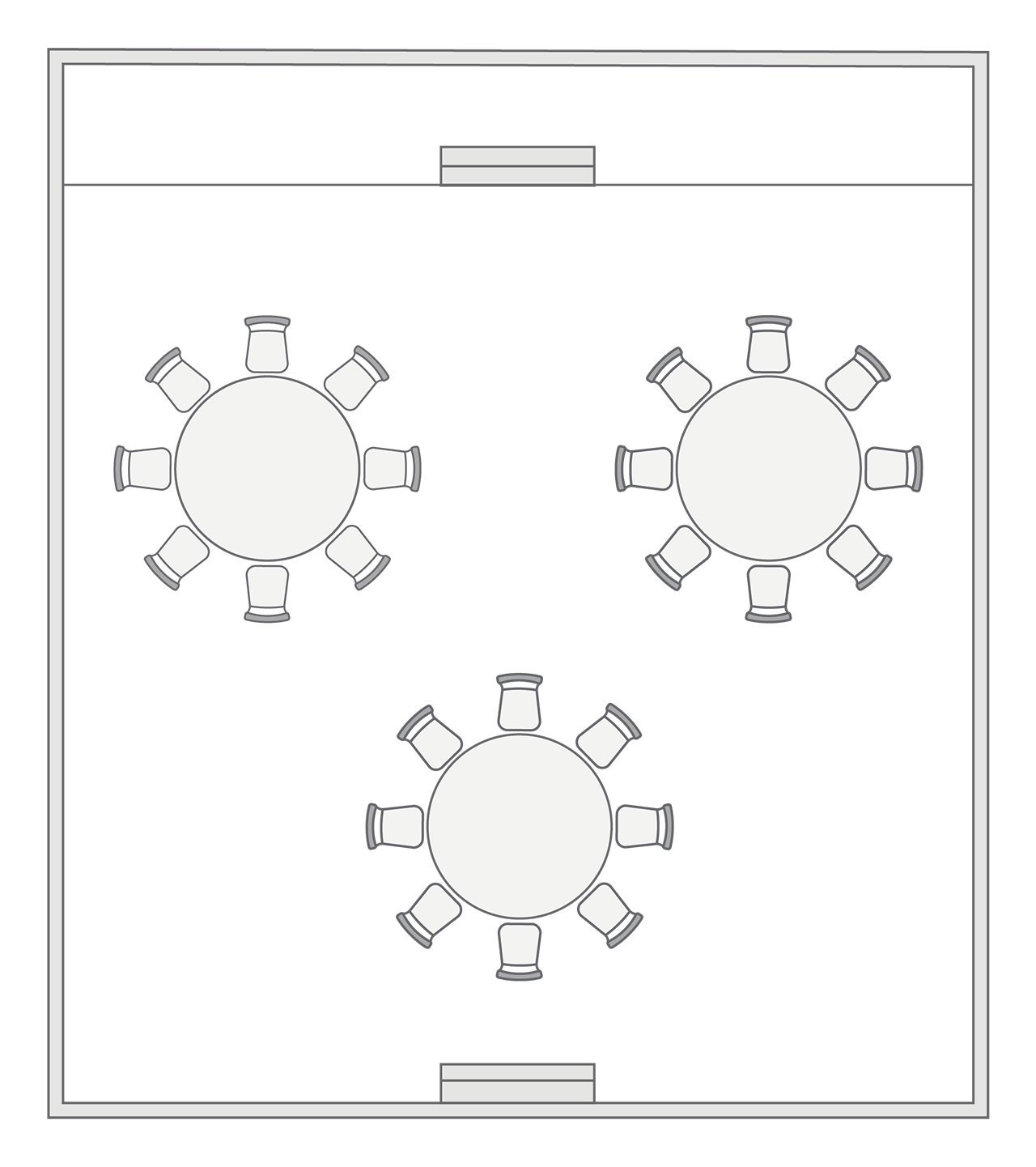 Ceremonial Plaza round table setup