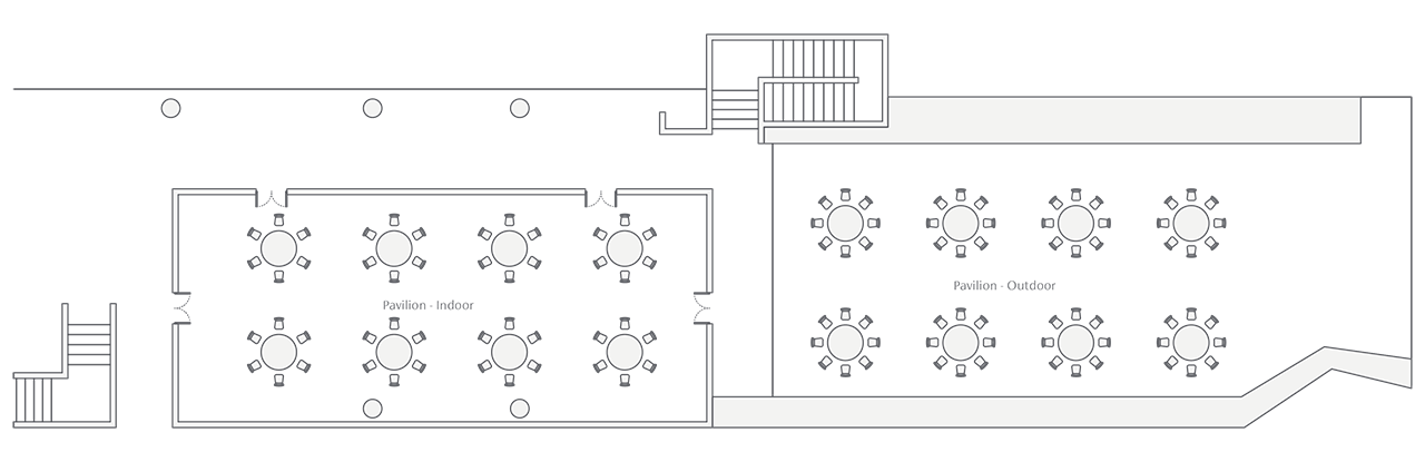 The Pavilion round table setup