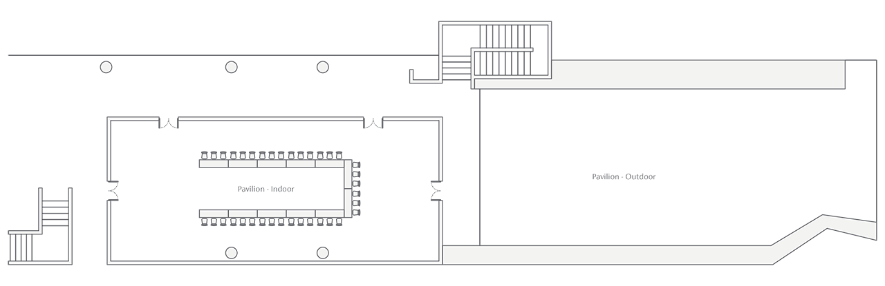 The Pavilion u-shape setup