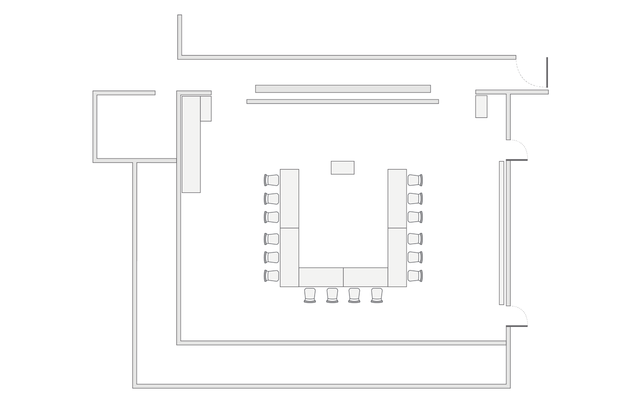 The Lounge u-shape setup